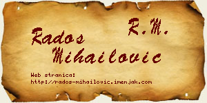 Radoš Mihailović vizit kartica